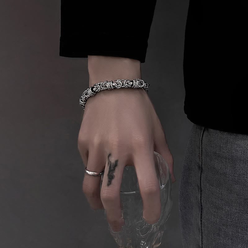 WorldNorse Geflochtenes Gliederarmband aus Edelstahl