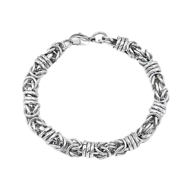 WorldNorse Geflochtenes Gliederarmband aus Edelstahl