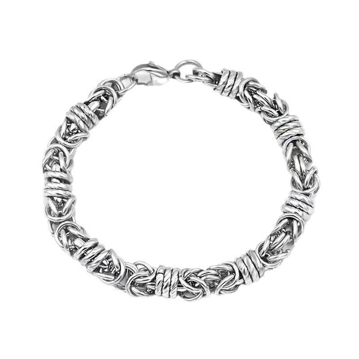 WorldNorse Geflochtenes Gliederarmband aus Edelstahl