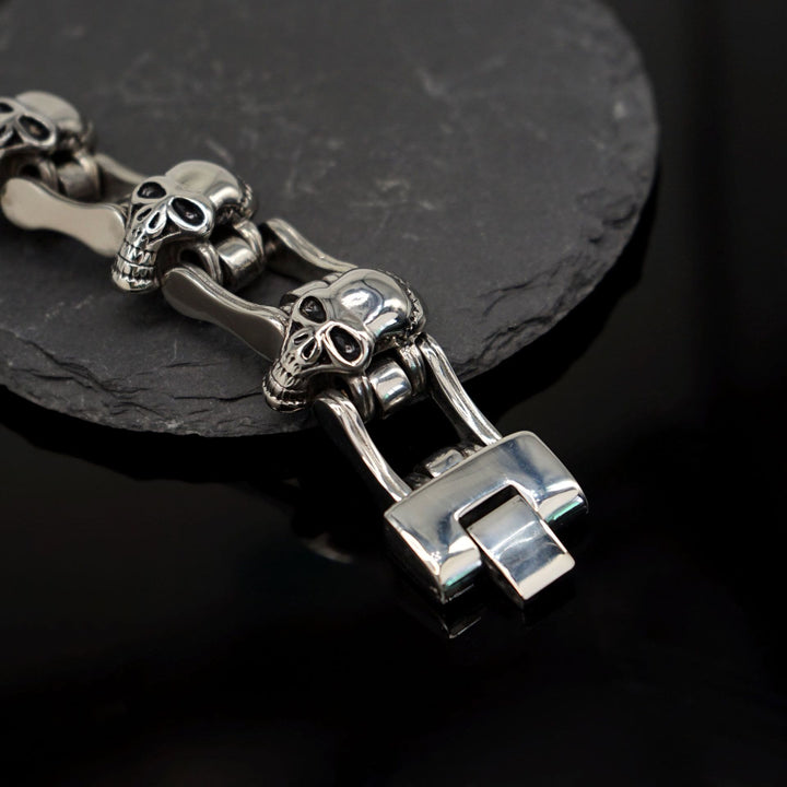 WorldNorse Gothic Totenkopf Gliederkette Armband