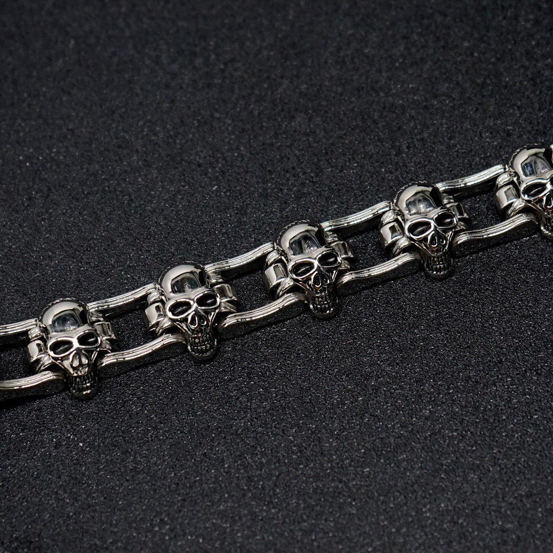 WorldNorse Gothic Totenkopf Gliederkette Armband