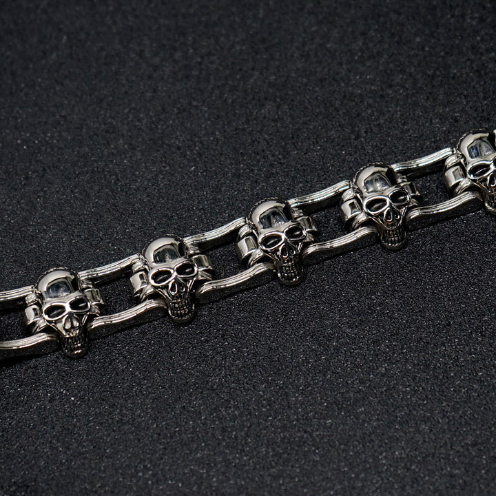 WorldNorse Gothic Totenkopf Gliederkette Armband