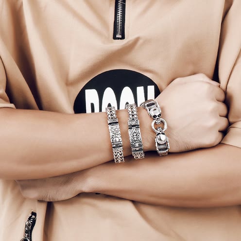 WorldNorse – Würfel-Gliederarmband mit nordischen Mustern