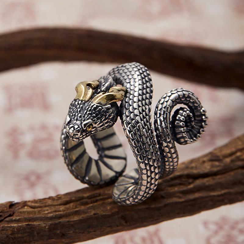 WorldNorse 925 Sterling Silber Schlangenring Jormungandr