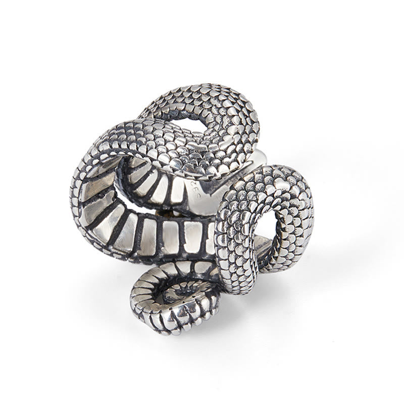 WorldNorse 925 Sterling Silber Schlangenring Jormungandr