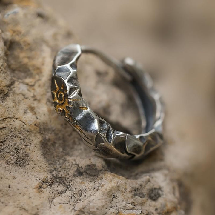WorldNorse Wish Emblem Gehämmerter offener Ring / Ohrringe - image 7