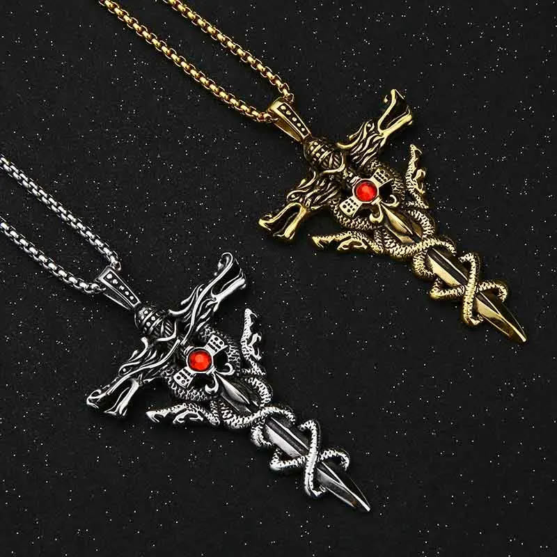 WorldNorse Retro Nordischer Drache -Halskette