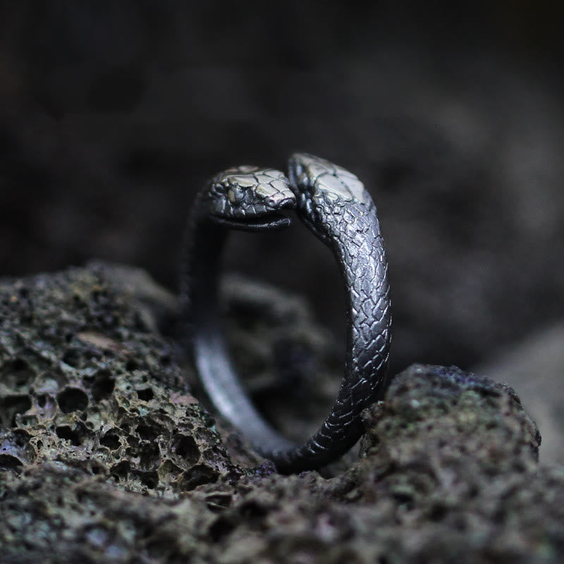 WorldNorse Jormungandr Zweiköpfiger Schlangenring