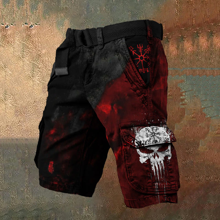 WorldNorse – Cargo-Shorts mit Wikinger Helm der Ehrfurcht - Rot - US/UK/AU50,EU60 (5XL) - image 1