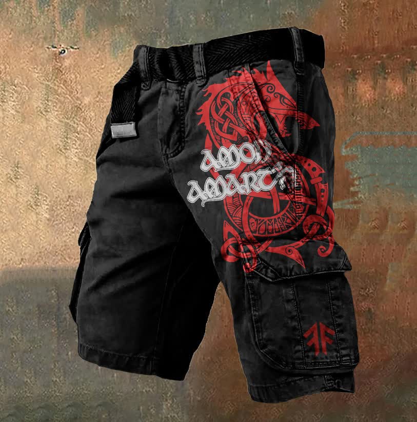 WorldNorse Cargo-Shorts mit Nordischer Drache und Keltischer Knoten Rune - US/UK/AU50,EU60 (5XL) - image 1