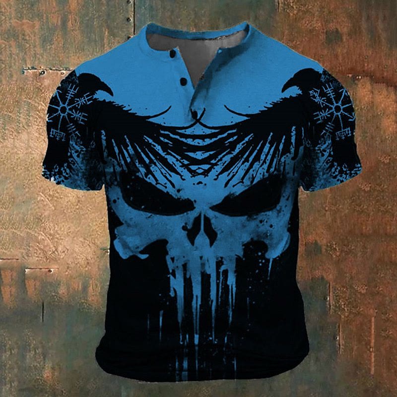 WorldNorse Raven -T-Shirt mit Rabenschädel
