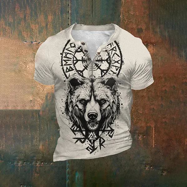 WorldNorse Wikinger Bär Valknut Vegvisir T-Shirt