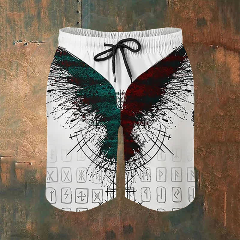 WorldNorse Viking Vegvisir Rune Freizeitshorts