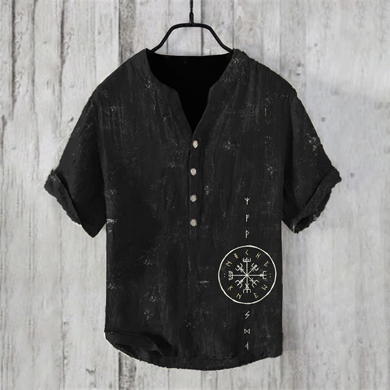 WorldNorse Viking Vegvisir Rune -Freizeithemd - US/UK/AU50,EU60 (5XL) - image 1