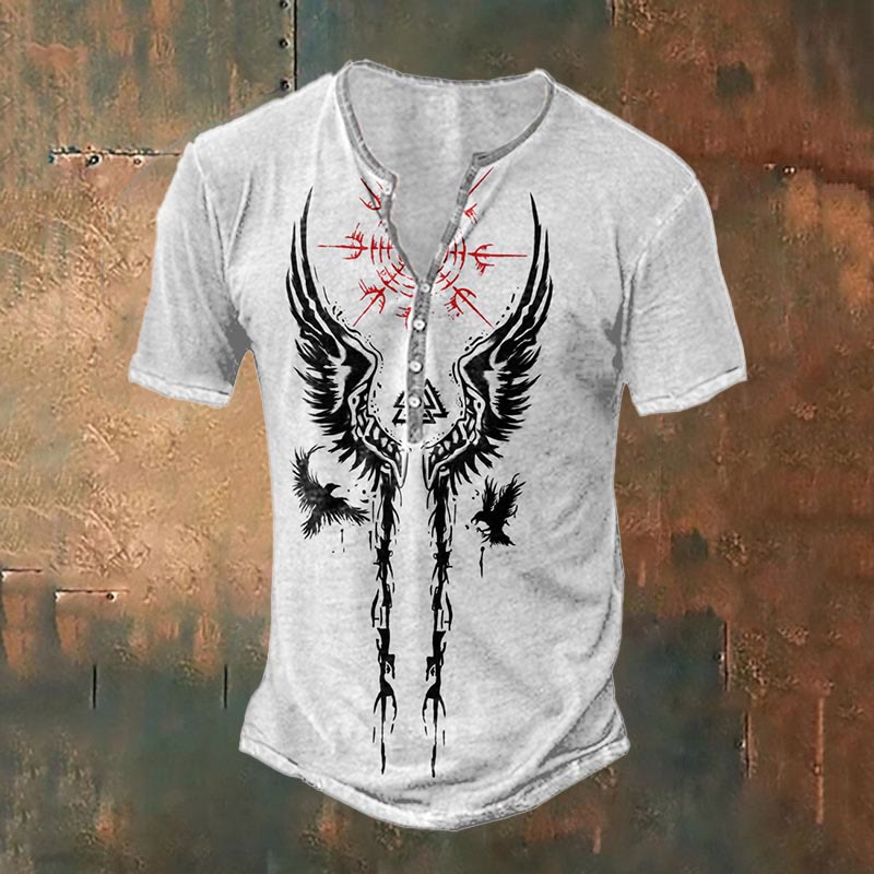 WorldNorse Raven Valknut T-Shirt