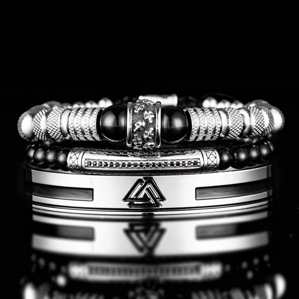 WorldNordisches Wikinger-Armband mit Valknut -Krieger