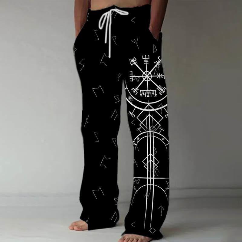 WorldNorse Viking Compass Vegvisir Freizeithose mit Kordelzug - Schwarz - US/UK/AU52,EU62 (6XL) - image 1