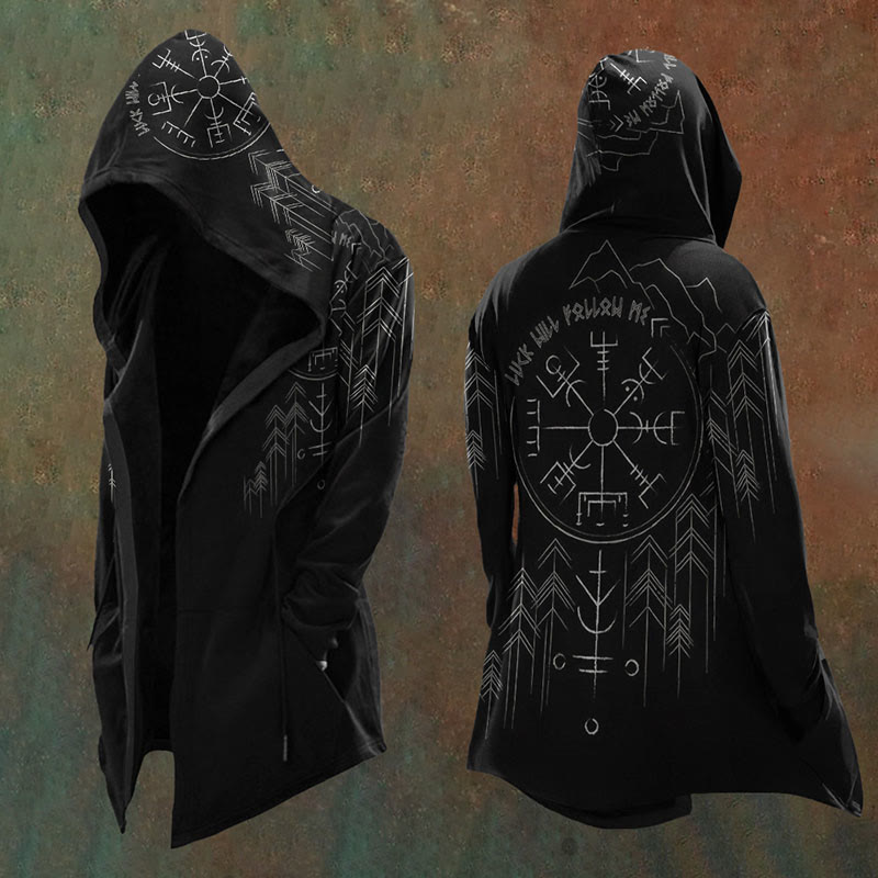 WorldNorse Vegvisir Totem Art Kapuzenjacke