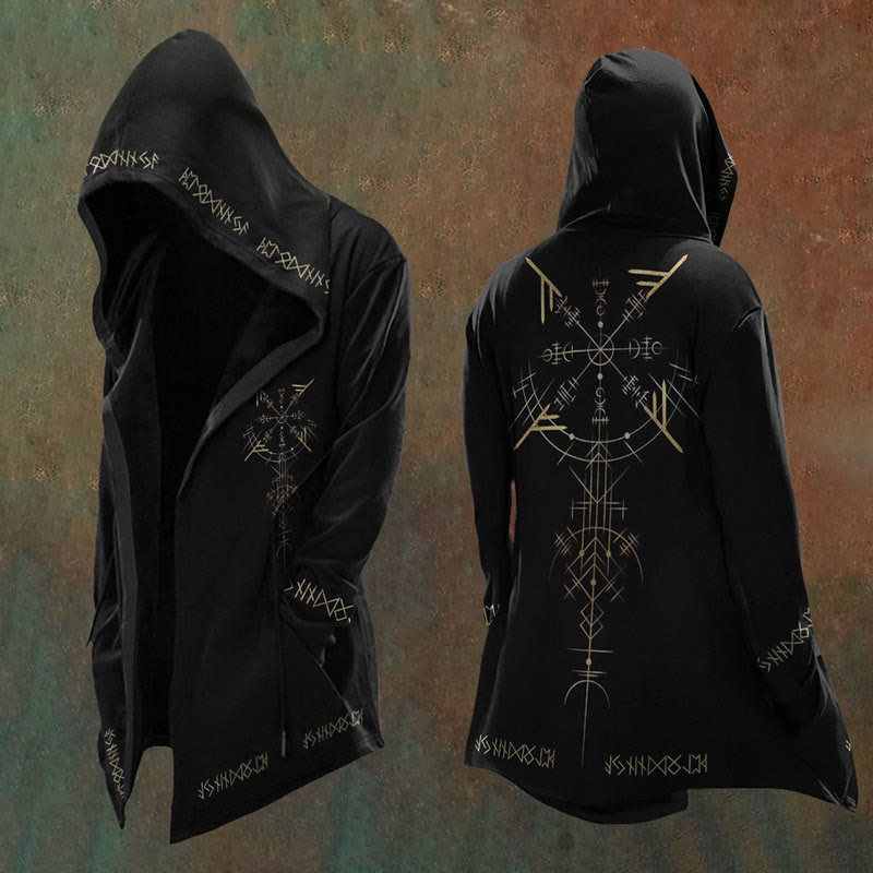 WorldNorse Runes Vegvisir Kapuzenjacke