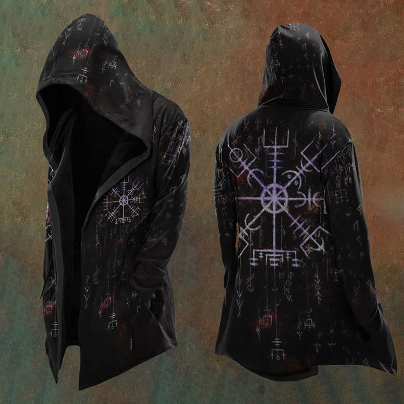 WorldNorse Vegvisir Runen Kapuzenjacke