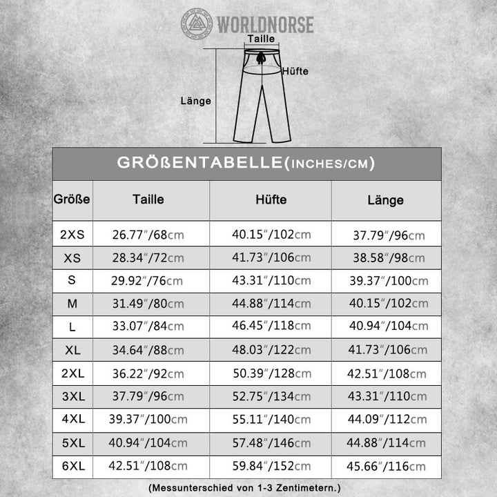 WorldNorse Viking Runes Graphic Kordelzug Freizeithose - image 3
