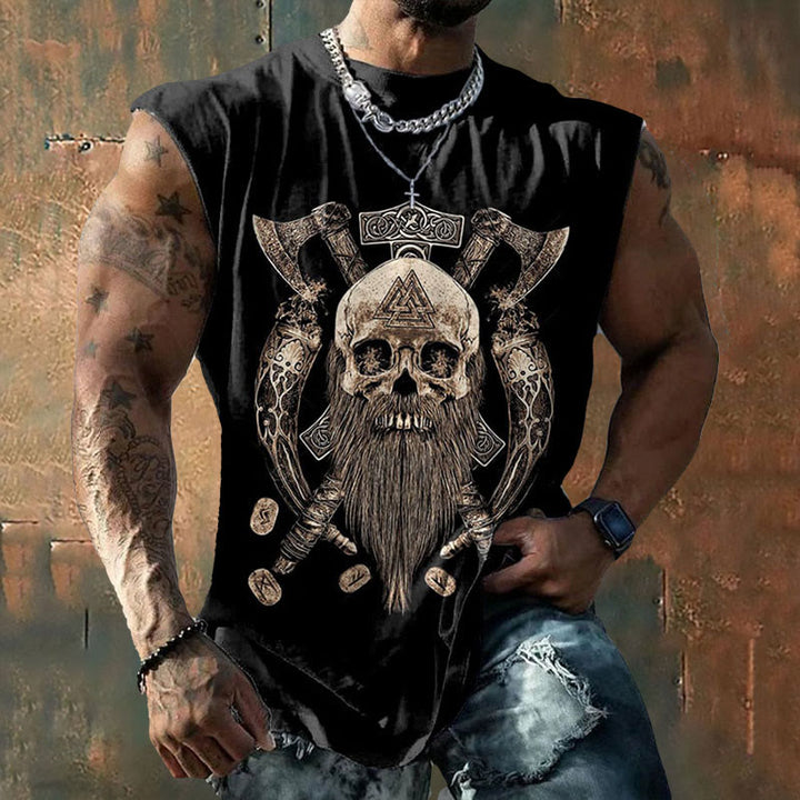WorldNorse Wikinger Axt Mjölnir Valknut Weste