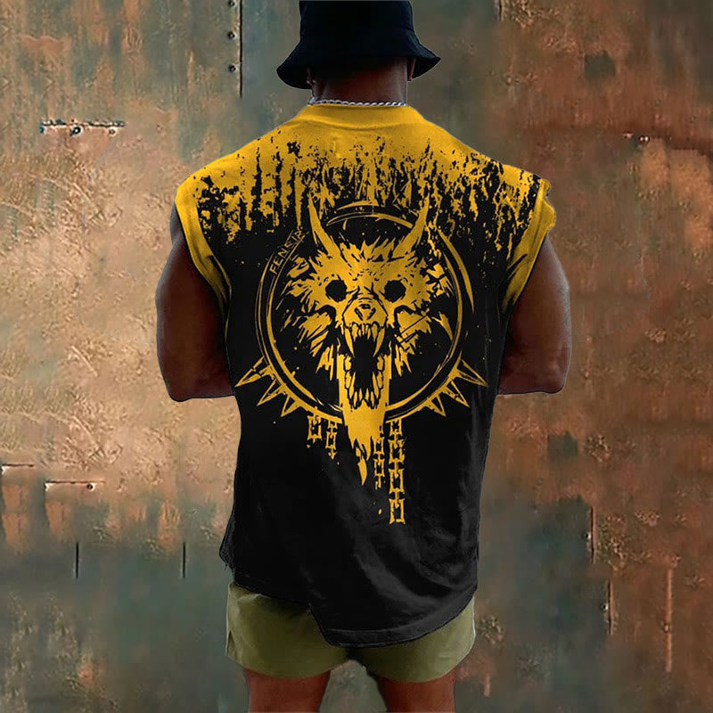 WorldNorse Valknut Runes Totenkopfweste