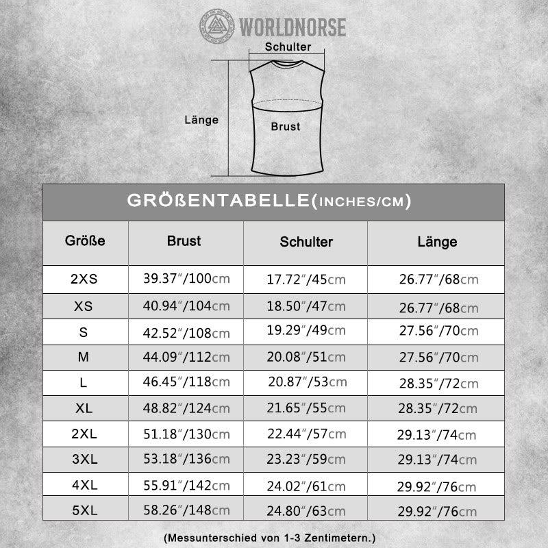 WorldNorse Raven Vegvisir Valknut Weste