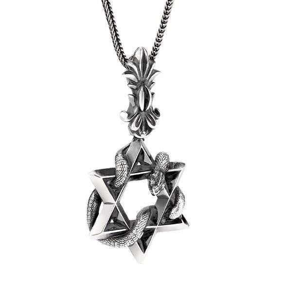 WorldNorse Halskette mit Schlangenstern, 999 Sterlingsilber
