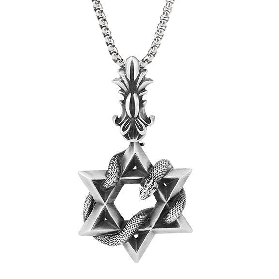 WorldNorse Halskette mit Schlangenstern, 999 Sterlingsilber