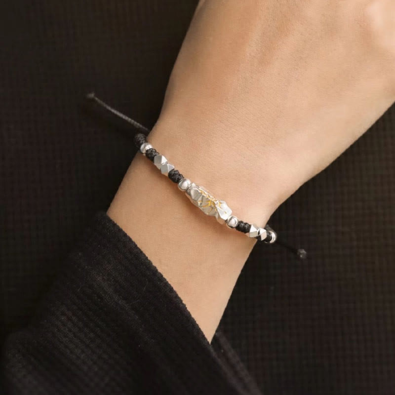 WorldNorse 925 Sterling Silber Wunsch Emblem gehämmertes Armband