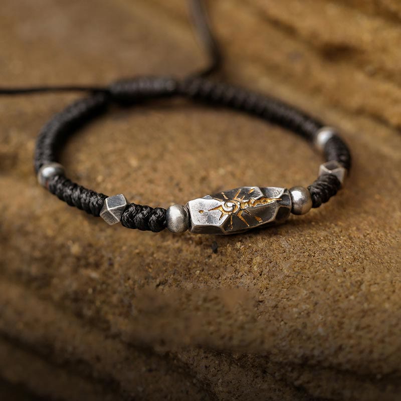 WorldNorse 925 Sterling Silber Wunsch Emblem gehämmertes Armband