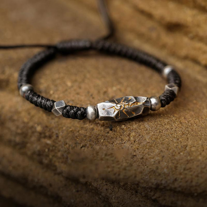 WorldNorse 925 Sterling Silber Wunsch Emblem gehämmertes Armband