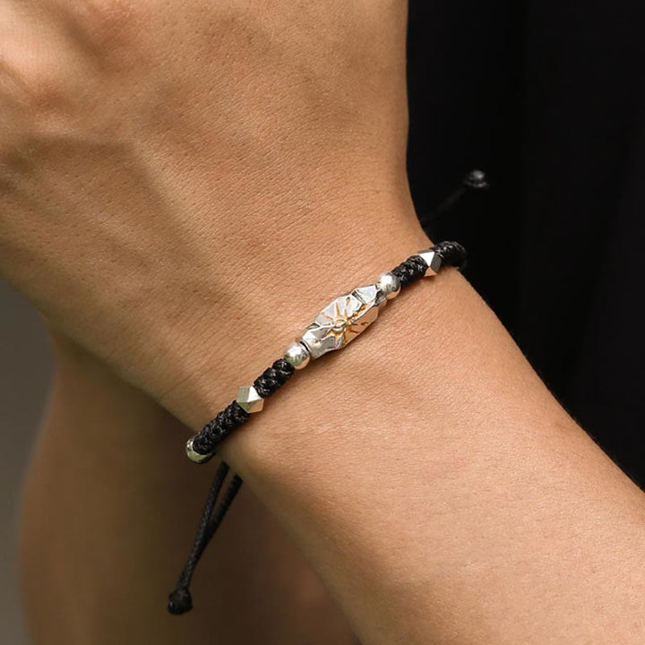 WorldNorse 925 Sterling Silber Wunsch Emblem gehämmertes Armband