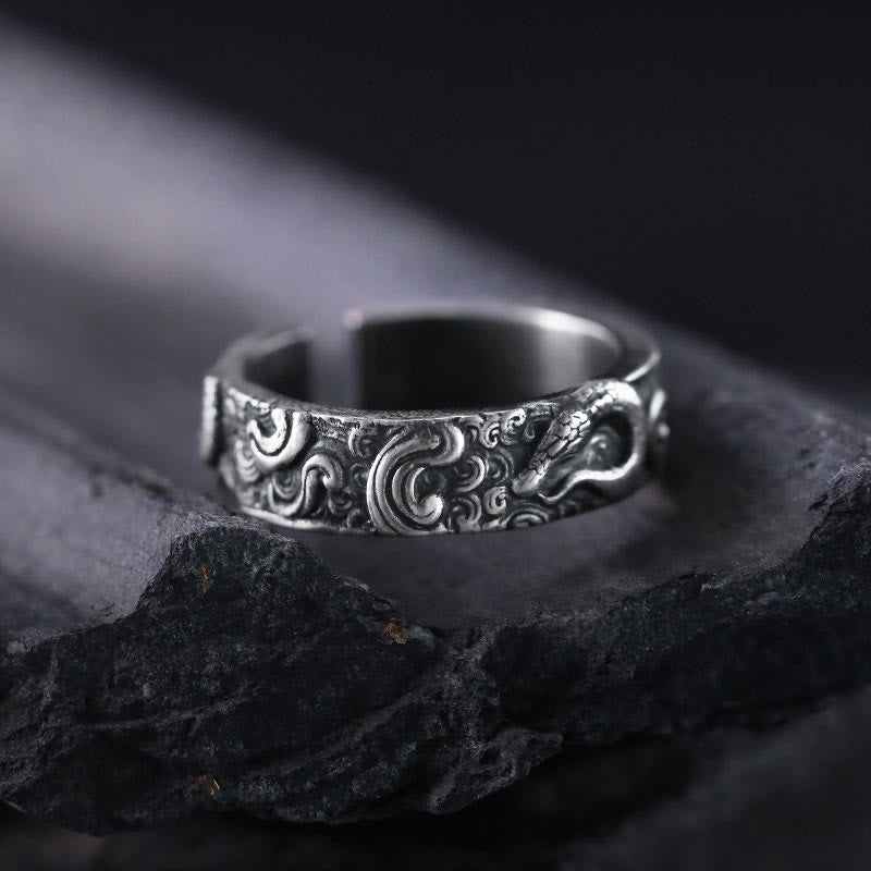WorldNorse 925 Sterling Silber Retro Schlangenring