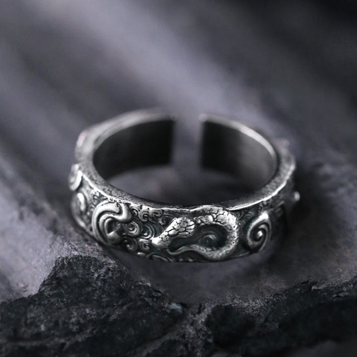 WorldNorse 925 Sterling Silber Retro Schlangenring