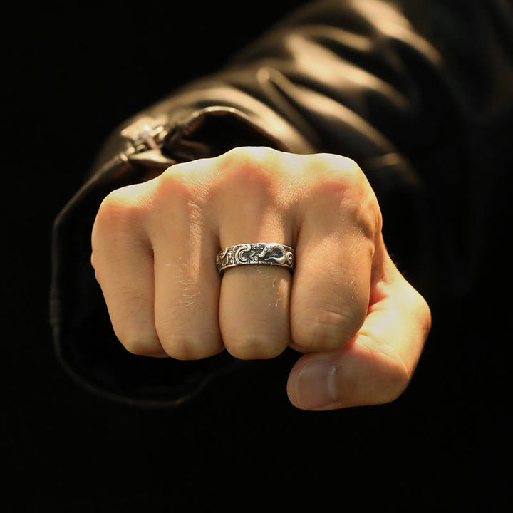 WorldNorse 925 Sterling Silber Retro Schlangenring