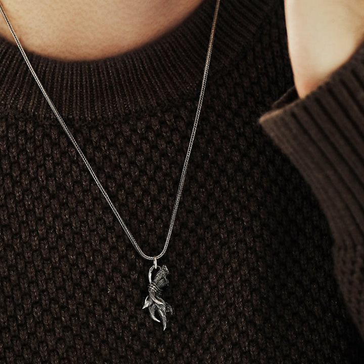 WorldNorse Halskette mit Hirschhörnern aus 925er Sterlingsilber