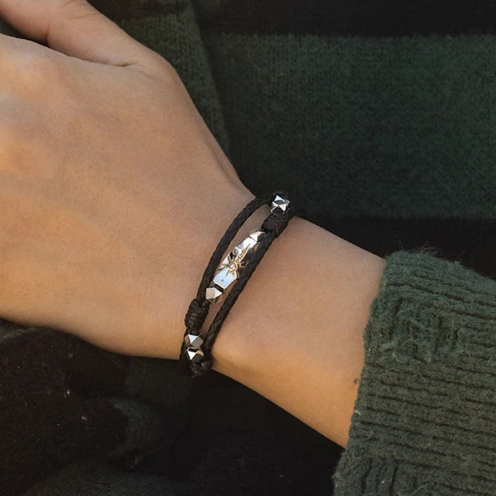 WorldNorse 925 Sterling Silber Wunsch Emblem gehämmertes Armband