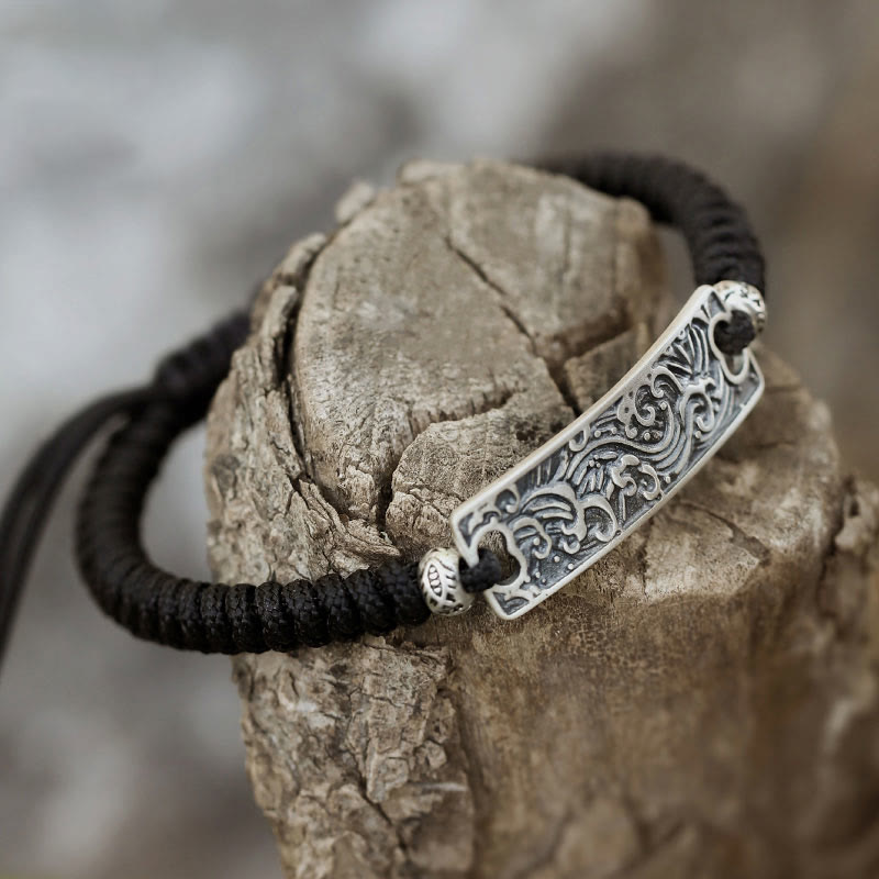 WorldNorse 925 Sterling Silber Wellen Armband