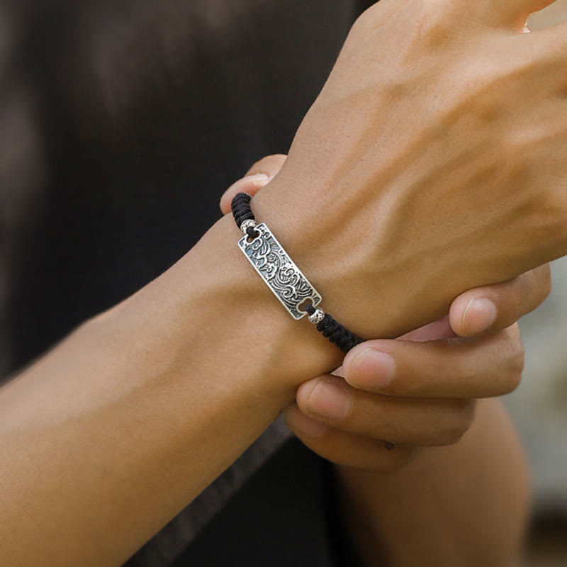 WorldNorse 925 Sterling Silber Wellen Armband