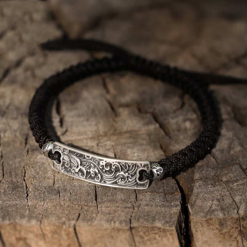WorldNorse 925 Sterling Silber Wellen Armband