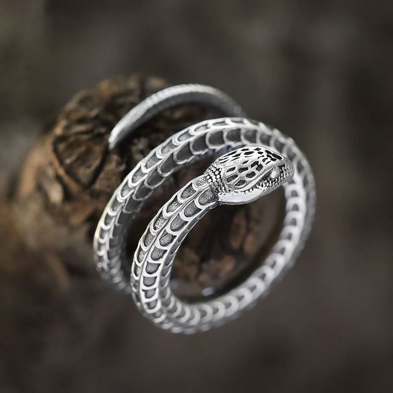WorldNorse Offener Schlangenring aus 925er Sterlingsilber