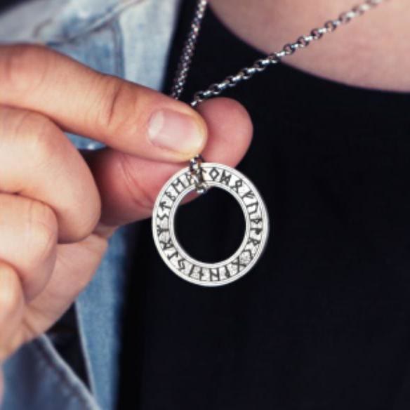 WorldNorse 925 Sterling Silber Runen Halskette