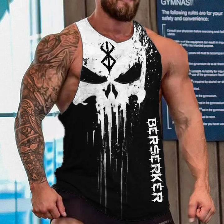 WorldNorse Runes Berserker Skull Weste