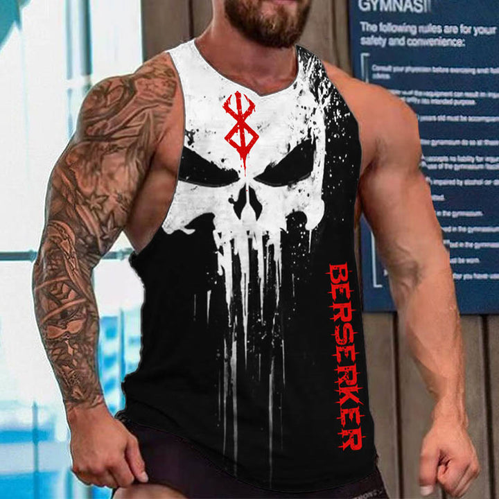 WorldNorse Runes Berserker Skull Weste