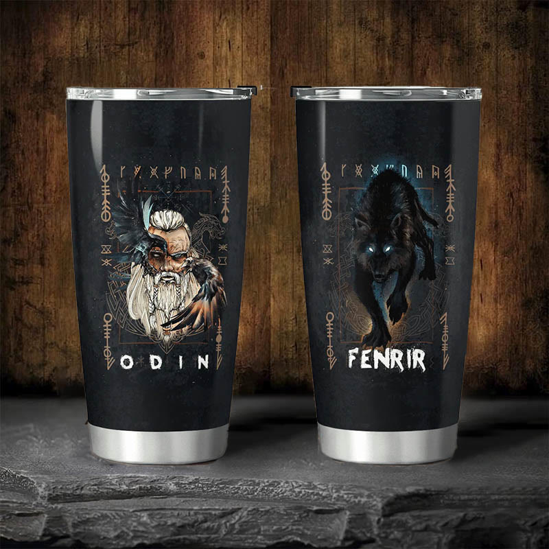 WorldNorse Nordischer Odin-Gott Wolf Fenrir Becher