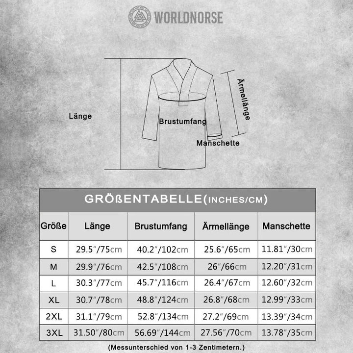 WorldNorse Mittelalterliches nordisches Tunika-Kostümset, 4-teilig