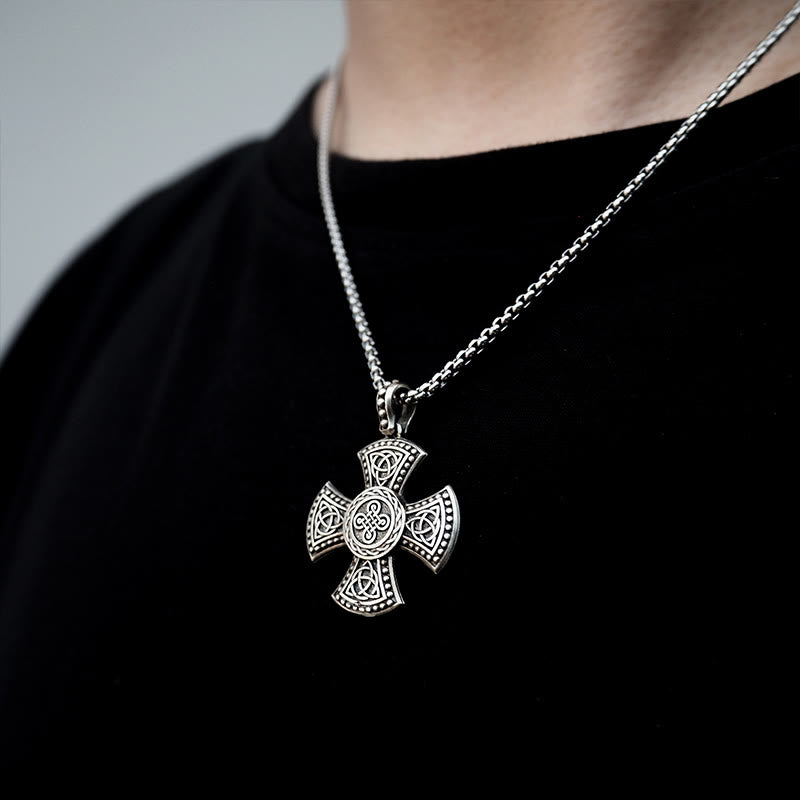 WorldNorse Halskette mit Keltischer Knoten und Triquetra -Anhänger aus 925er Sterlingsilber