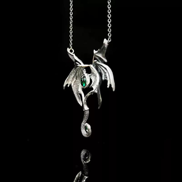 WorldNorse Halskette mit dunklen Engel- und Dämonenflügeln aus 925er Sterlingsilber